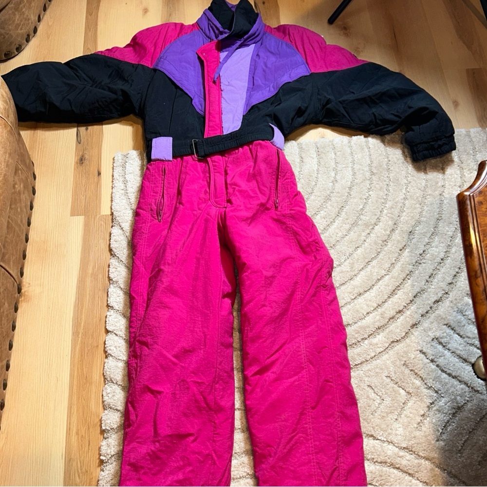 Vintage 80’s Pink and Purple Snowsuit